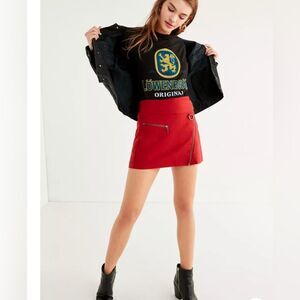 Urban Outfitters Silence + Noise rust color moto mini skirt size small